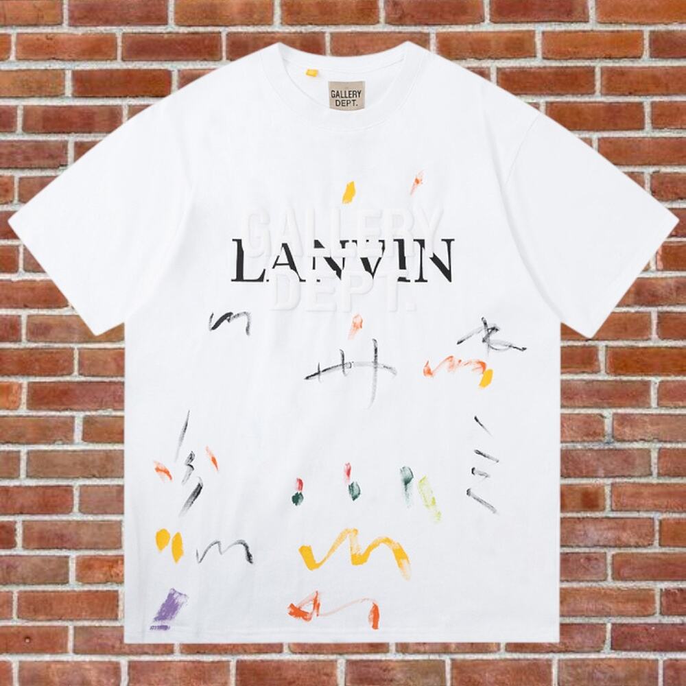 GALLERY DEPT. white round neck short sleeve t-shirt